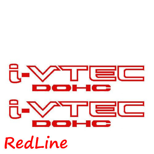 Racing Decal Sticker For DOHC VTEC New Silver x2