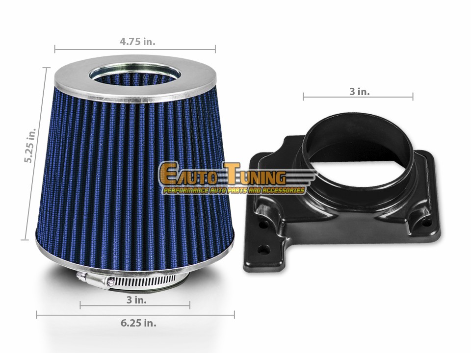 MAF Sensor Adapter For 94-03 Mitsubishi Galant 2.4L 3.0L RED Air Intake Filter