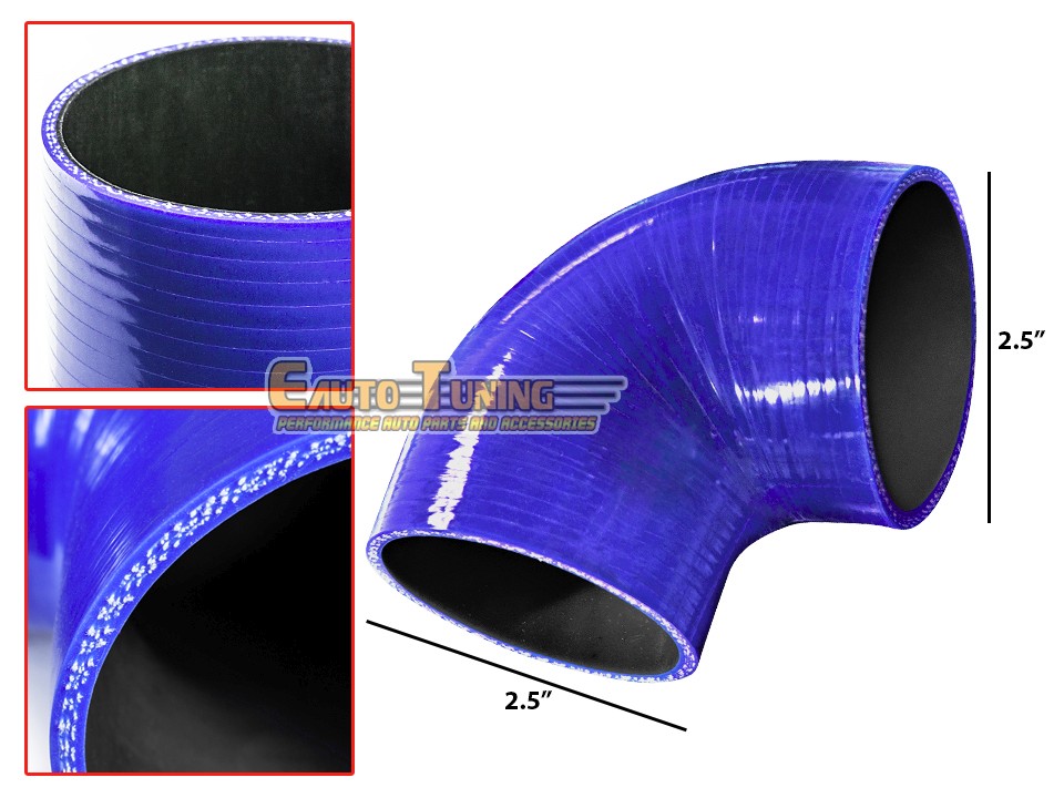 BLUE 2.5/"-3/" AIR INTAKE//PIPING RUBBER REDUCER COUPLER FOR HONDA//ACURA