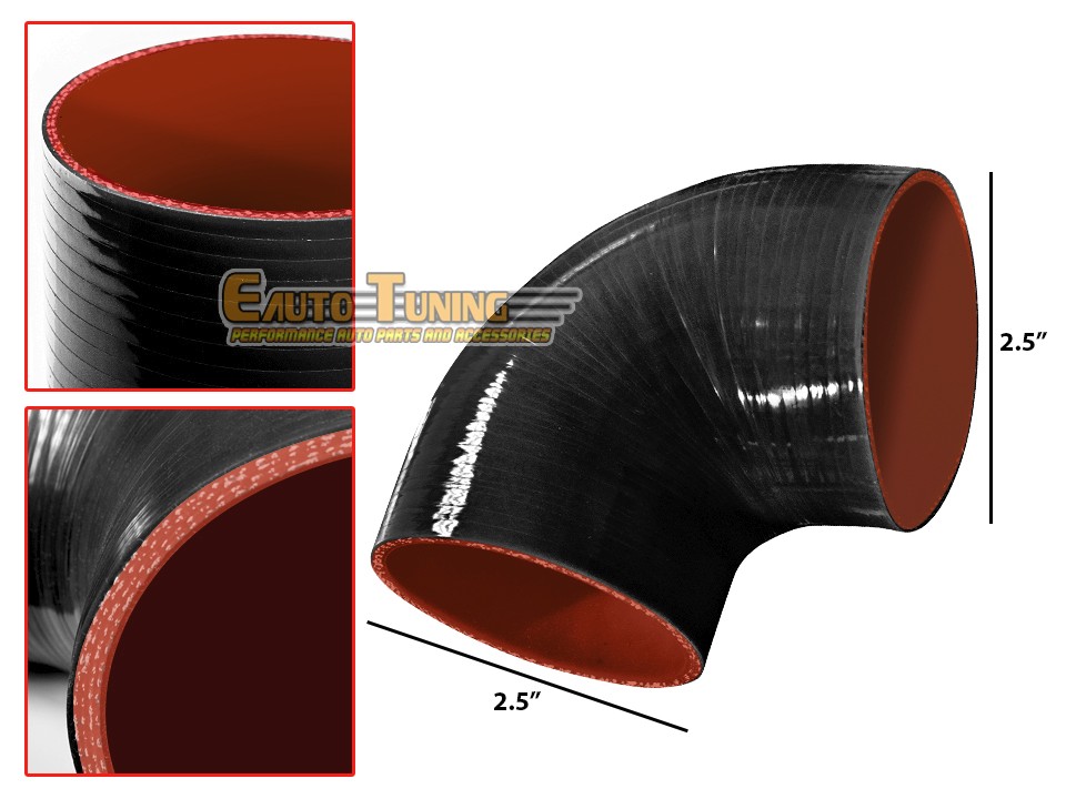 BLACK 3/"-3.5/" AIR INTAKE//PIPING RUBBER REDUCER COUPLER FOR HYUNDIA//KIA