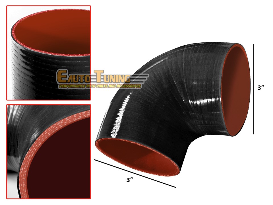 3.5/" Silicone Hose//Intake//Intercooler Pipe Straight Coupler BLACK For Eagle//Geo
