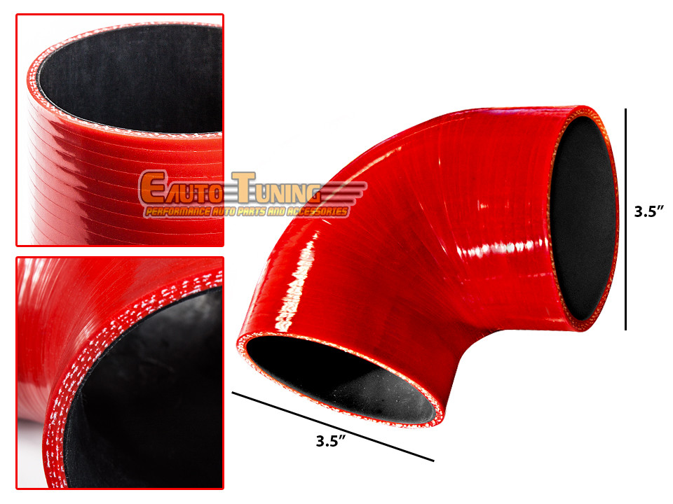 3.5/" Silicone Hose//Intake//Turbo//Intercooler Pipe Straight Coupler BLK For Dodge