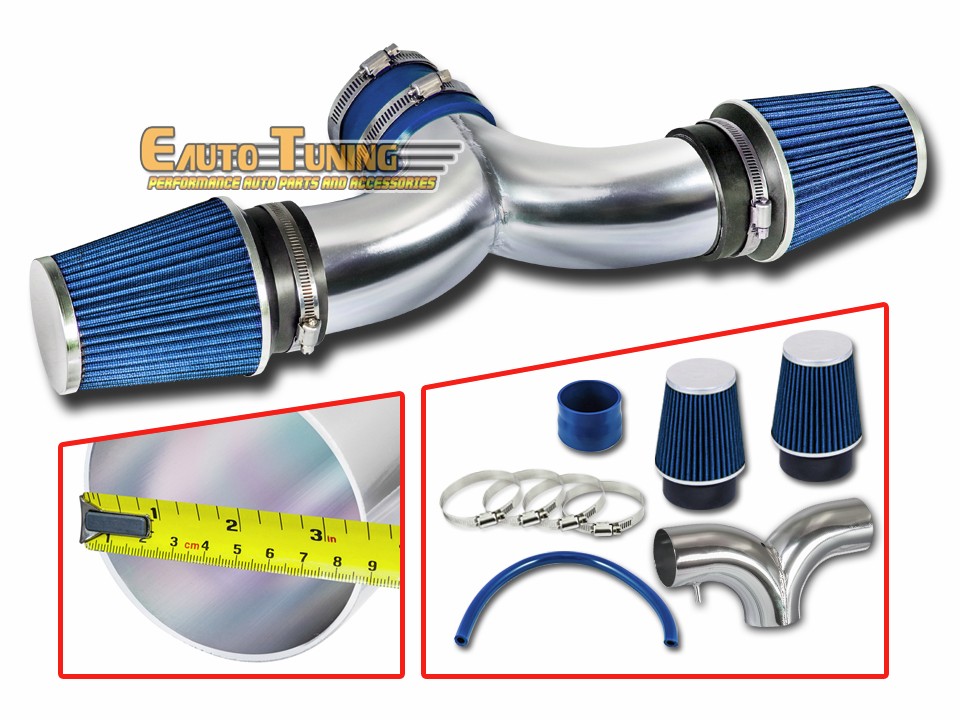 BLACK Short Ram Air Intake Induction Kit Filter For 06-10 Commander 5.7L V8