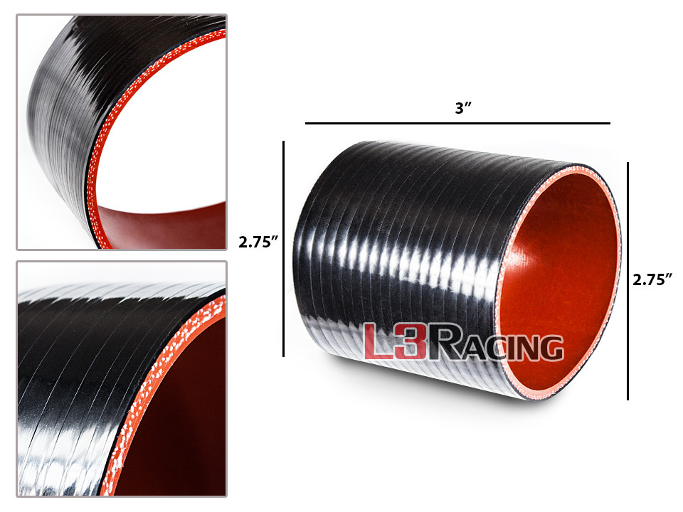 RED 2.75/"-3/" AIR INTAKE//PIPING RUBBER REDUCER COUPLER FOR SUBARU//SCION