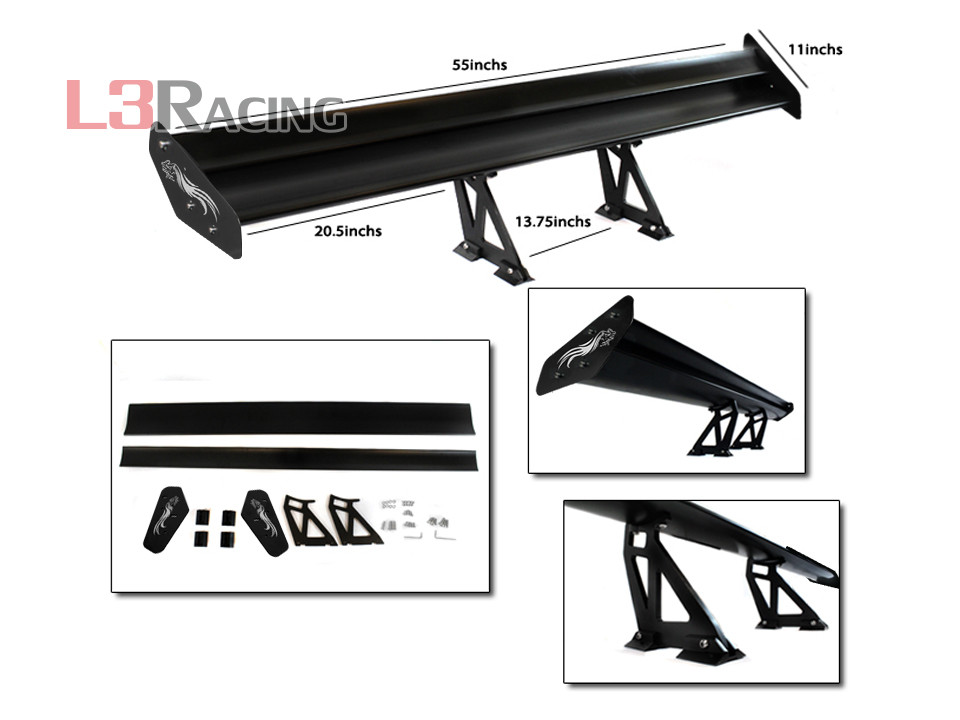 RTUNES RACING GT Type S SILVER Adjustable Aluminum Spoiler Wing Ford