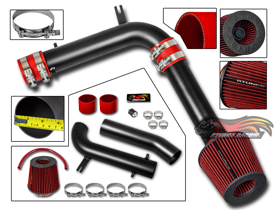 3/" JDM BLACK Cold Air Intake Induction Kit+Filter For 95-02 Accord V6 2.7L//3.0L