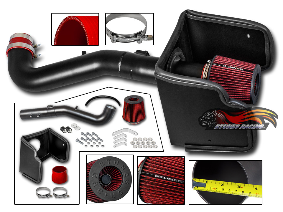 3.5/" BLUE Heat Shield Cold Air Intake Filter For 05-15 Frontier//Xterra 4.0L V6