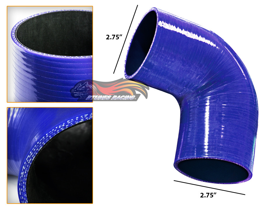BLUE Elbow 3.5/" 89mm 4-ply Silicone Coupler Hose Turbo Intake Intercooler Chev1