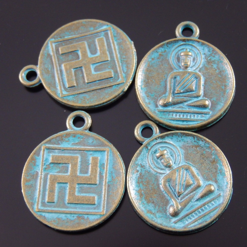 57x22mm Patina Bronze Alloy Snake Craft Pendant Charm Jewelry Accessories 10 pcs