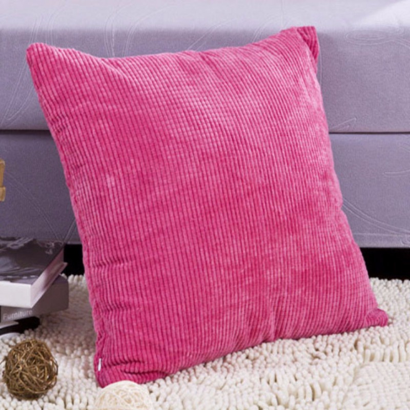 Home Decor Solid Color Square Pillow Case Fashion Cushions Cover Core