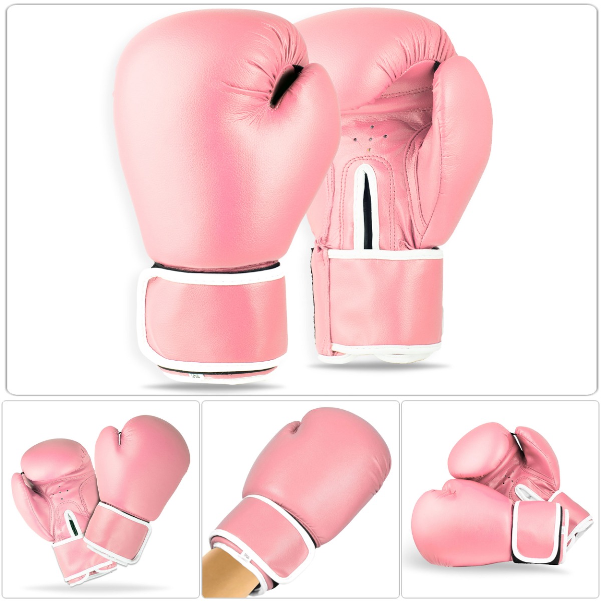 Rosa Guantoni Da Boxe WOMEN/'S Kids Sparring Punch Bag Guanti Arti Marziali Formazione