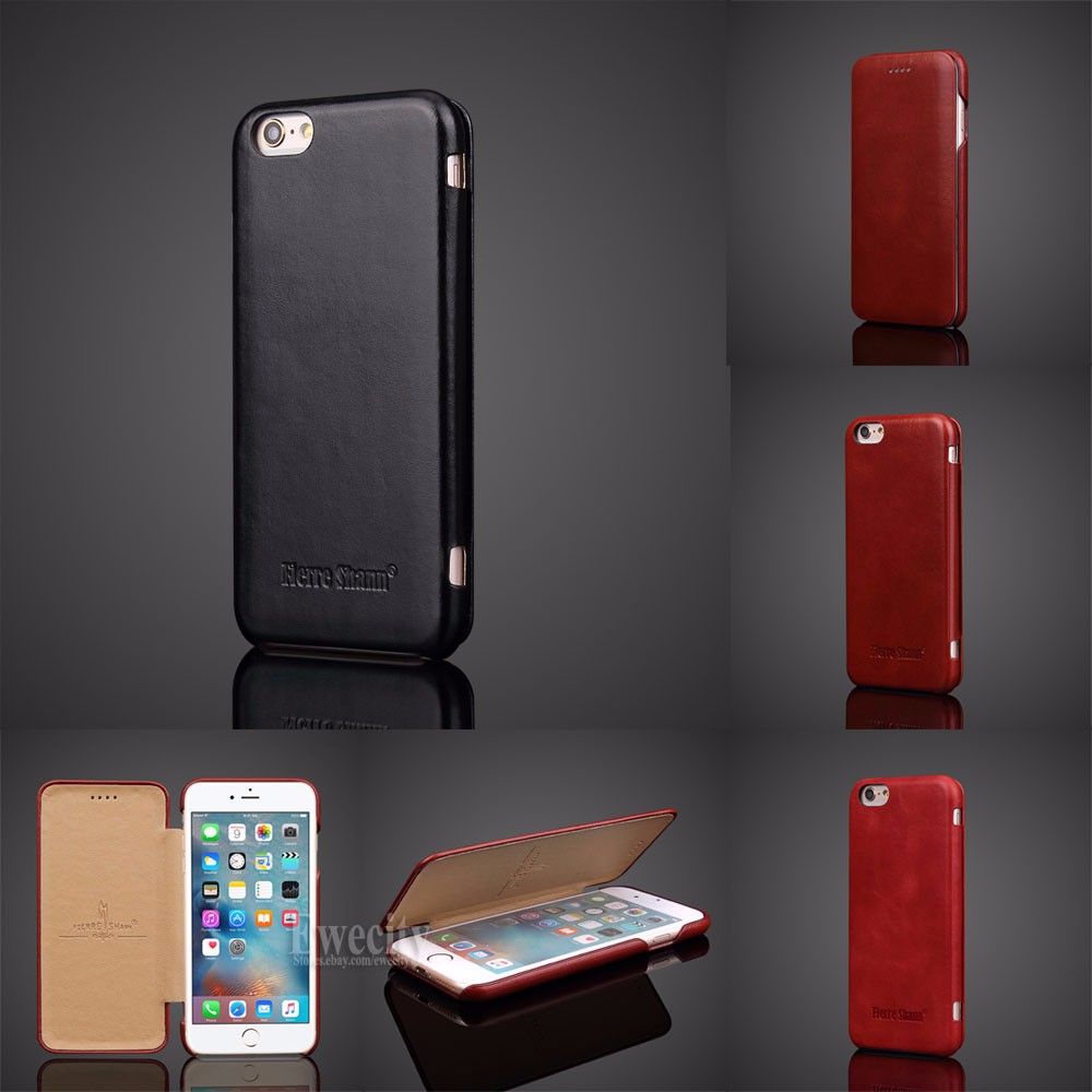 Luxury Flip Business Genuine Leather Case Cover For Apple Iphone Se2 6s 7 8 Plus Ebay
