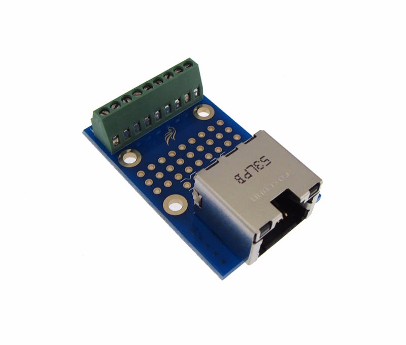 RJ45 Ethernet Connector Breakout Board w/ LED Screw Terminal Dual Color ...