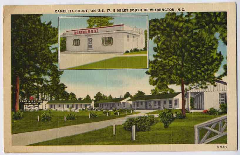 1939 Wilmington Nc Camellia Court Restaurant Motel Postcard Ebay