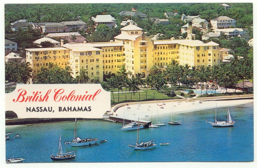ぽ*ぬ様 50s' USA Vintage Nassau Beach Box s Nassau Bahamas Vintage Map Postcard 1960s Mid Century Modern