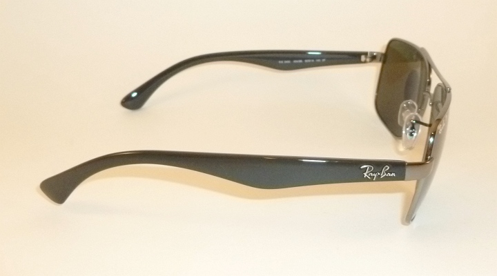 New RAY BAN Sunglasses Gunmetal Frame RB 3483 004/58 Polarized Green 