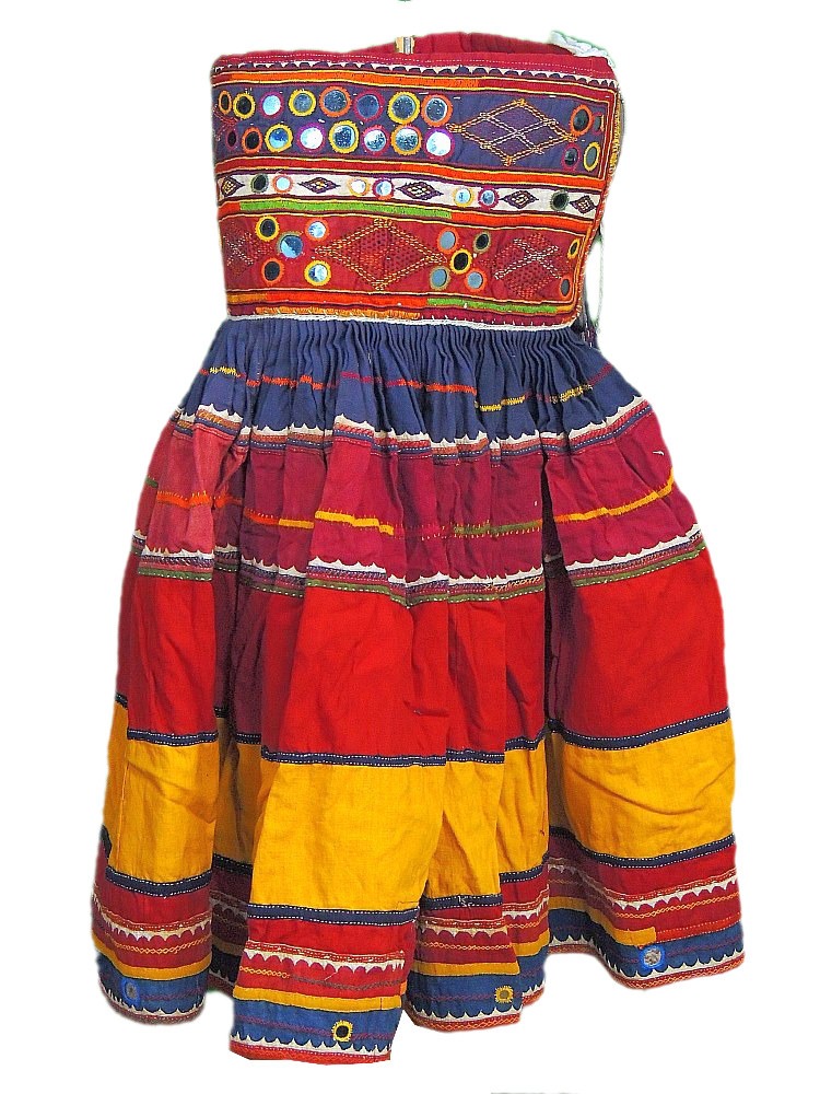 Bohemian Tribal Gypsy Costume Belly Dancing Mirror Work Belt Clothing Skirt S