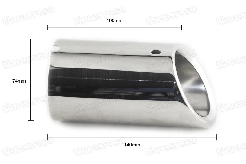 Silver Car Exhaust Muffler Tip Tail Pipe Trim for Toyota RAV4 2013-2015 #2021