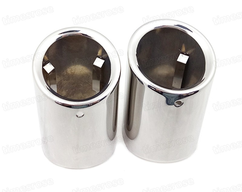 2 Silver Car Exhaust Muffler Tip Tail Pipe Trim for BMW 5-Series 2008-2016 #1074