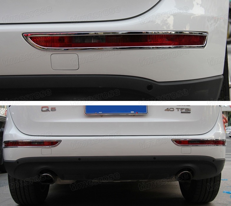ABS Chrome Rear Light Tail Lamp Cover Trim 2pcs for Audi Q5 2008 2009 2010-2015
