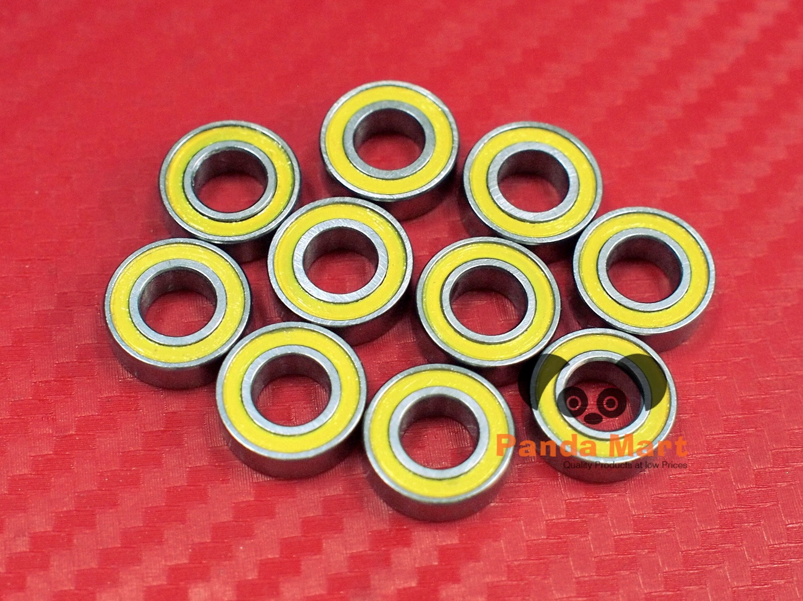 5x11x4 mm Yellow Rubber Sealed Ball Bearing Bearings 5*11*4 20pcs MR115-2RS