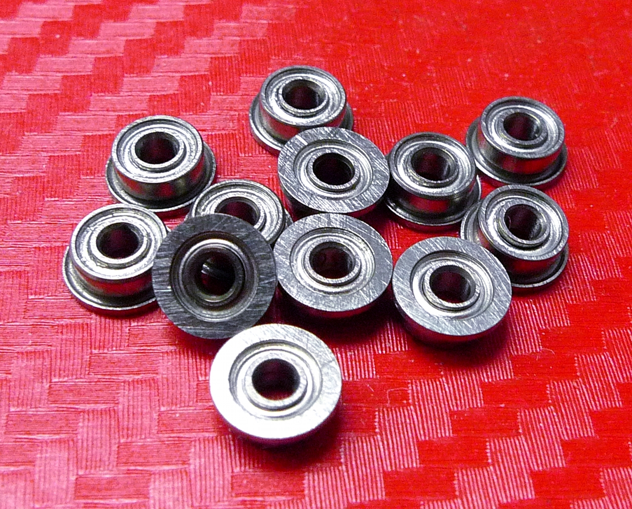 Orange 5x10x4mm Double Metal Rubber Sealed Ball Bearing 25PCS MR105RS