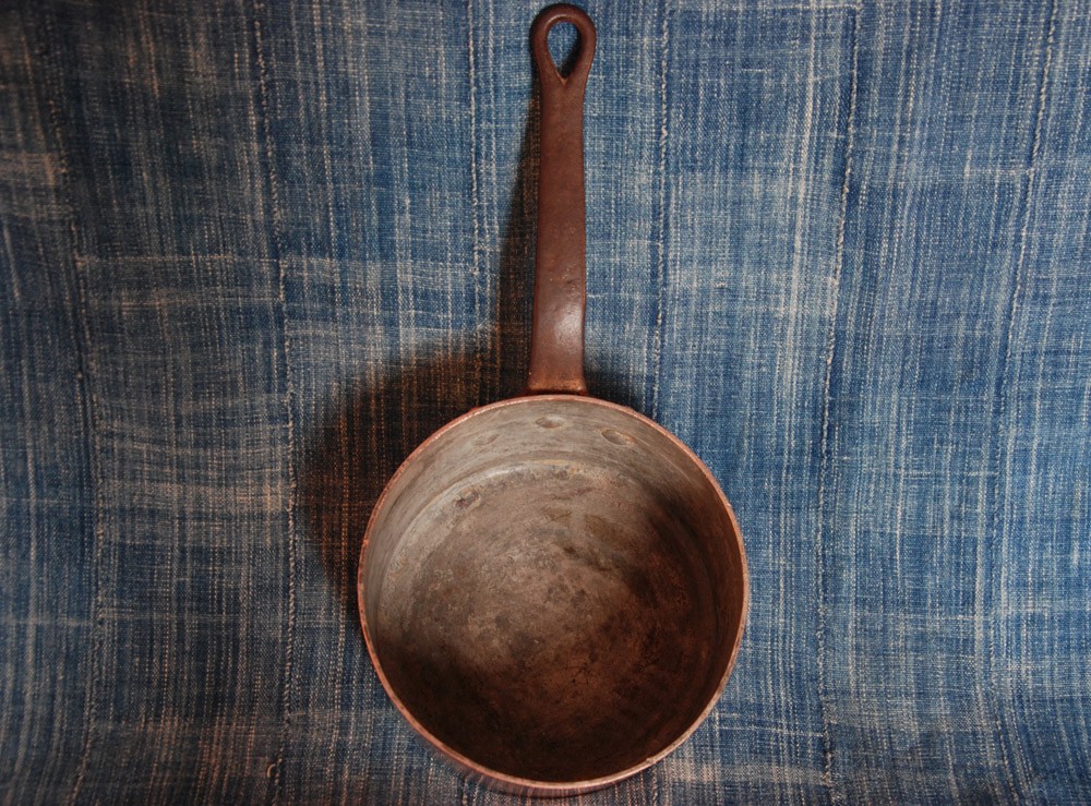 REDUCED: E DEHILLERIN PARIS FRENCH COPPER 7” VINTAGE SAUCE PAN 2.5