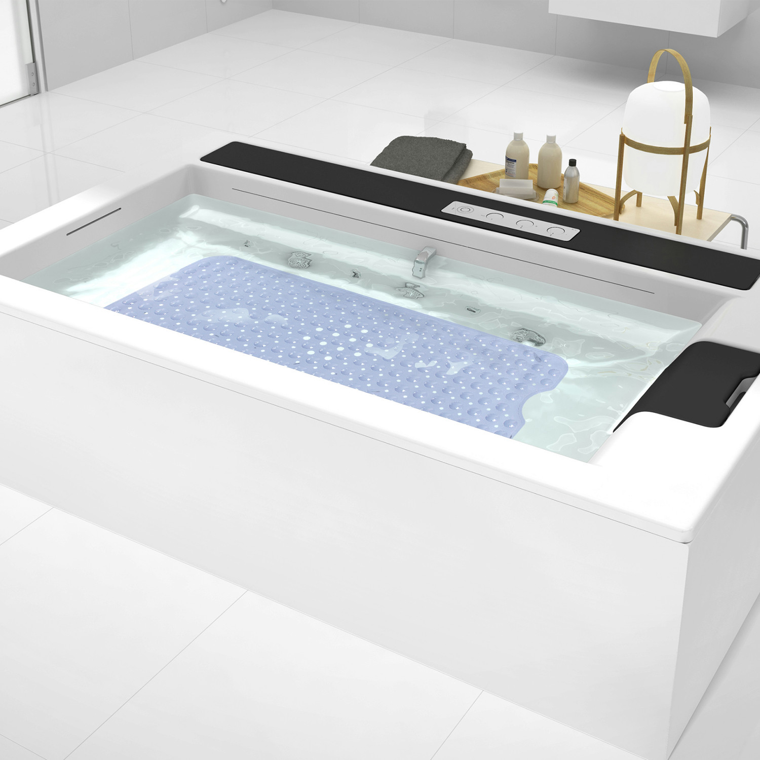 Tapis De Bain Antidérapant 10040CM Extra Long, Tapis De Bain Antiderapant 10040cm Extra Long Tapis De Bain Antiderapant Ventouses Lavables En Machine 82163113