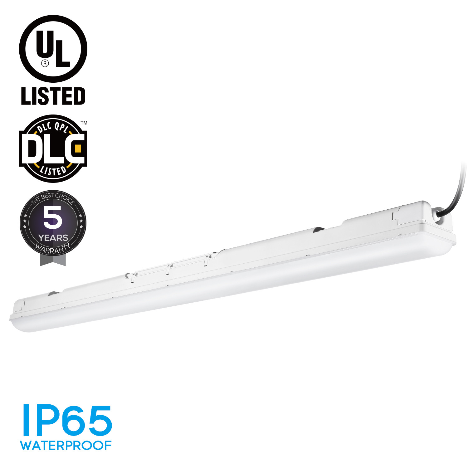 LEONLITE 70W LED Vapor Proof Fixture 5000K Safety Guarantee Pack of 4 7700lm