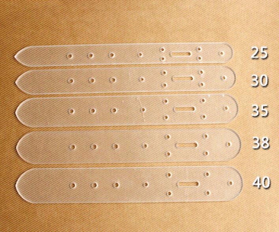 5x Leather Craft Clear Acrylic Belt Buckle Head End Templates Tool Set S3