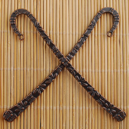 nc-a1004 2pcs antiqued copper tone 2sided flow