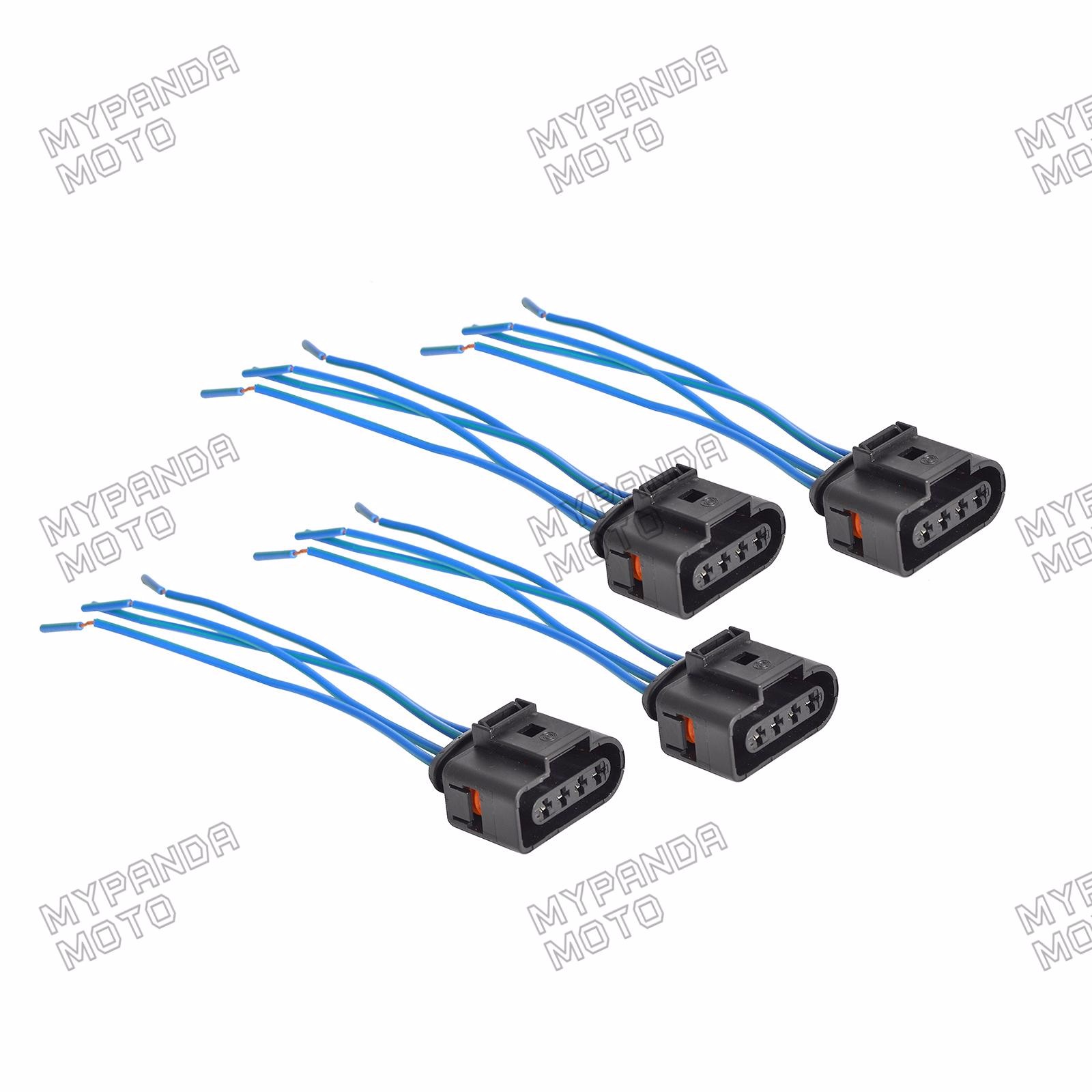 4 Set Ignition Coil Wiring Harness Connector Repair Kit for Audi A4 A6 A8  VW New