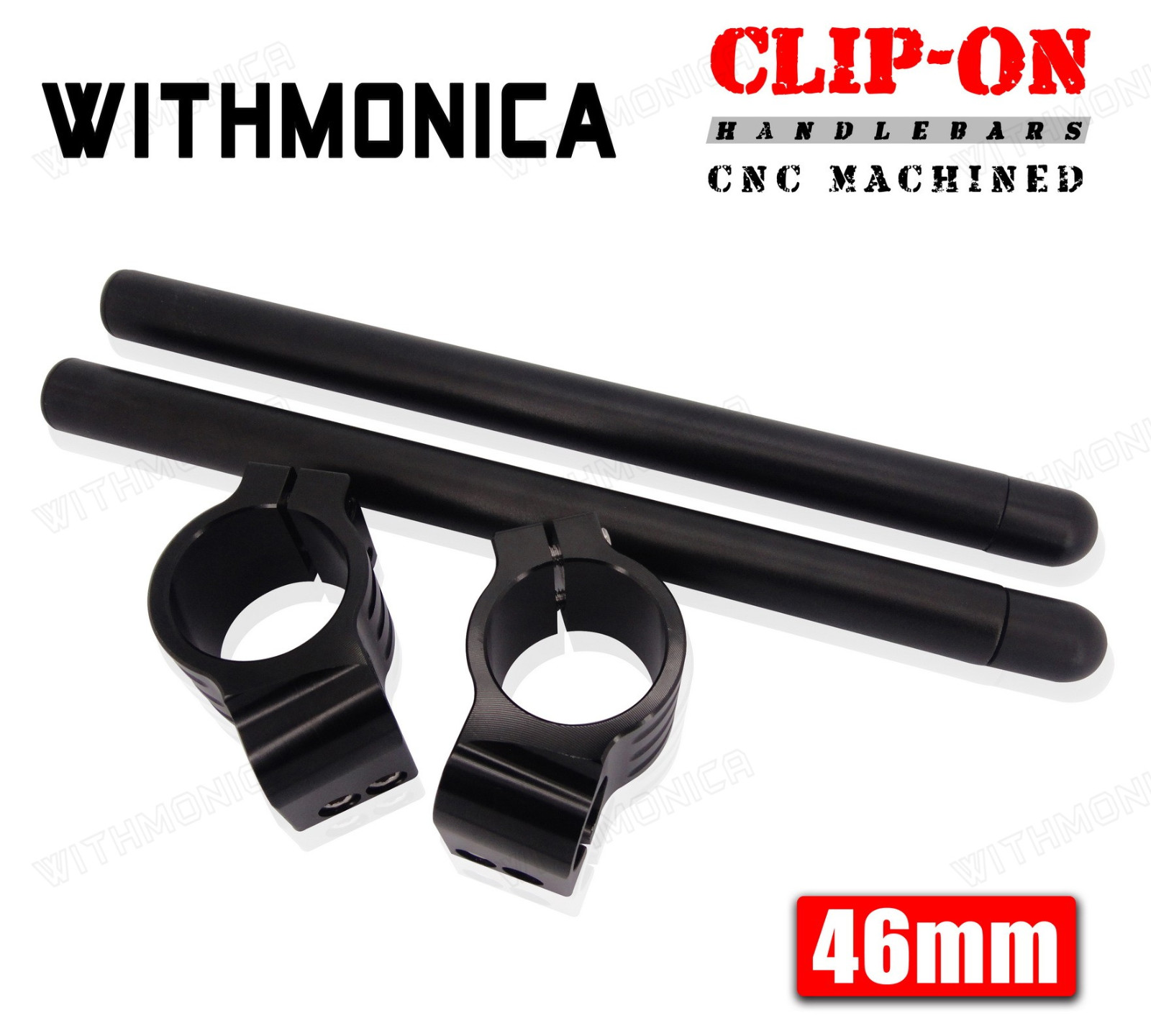 CNC Aluminum /Φ 52mm Clip ons Handlebar Fit for ZX7 1991-2003,ZX9R 1994-1997,GSXR 1100 1991-1994,Speed Triple 2007-2016 Universal cafe Racer Tilt Angle 8/°,bars 7//8,52 mm Clip on Assembly Color Black