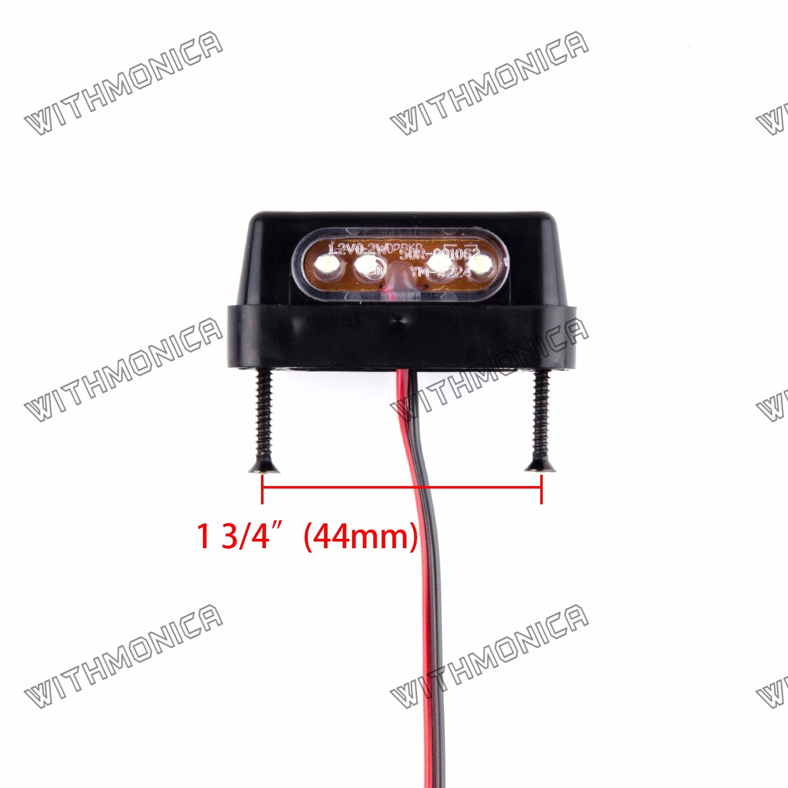 Lighting & Indicators Left Motorcycle License Plate Light Scandinavian vintage suspension lamp in chrome by