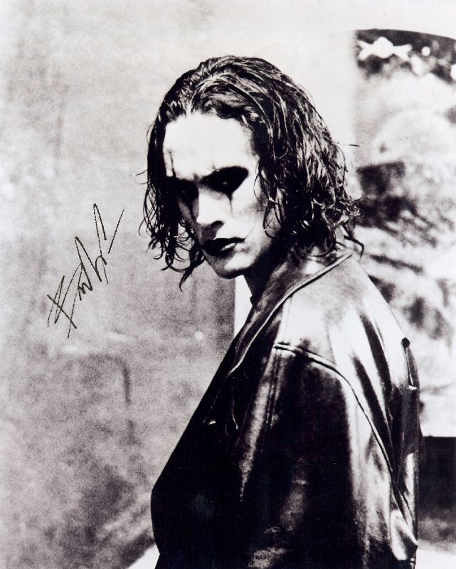 brandon lee t.crow signed 8x10 preprint w/coa!