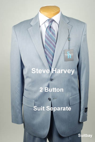 42R STEVE HARVEY Slate Blue 3 PIECE SUIT SEPARATE 42 Regular SS40a