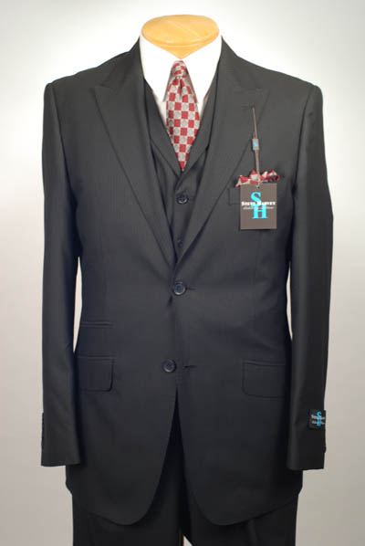 42r suit steve harvey 3 piece black tone on tone mens suits 42