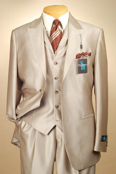 42r suit steve harvey 2 button 3 piece beige gold mens suits 42