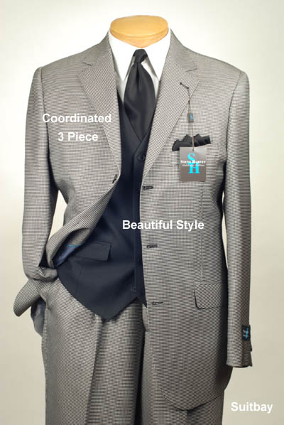 44l suit steve harvey coordinated 3 piece houndstooth mens suits