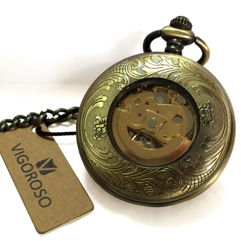 Vintage Automatic Mechanical Fob Pocket Watch Self-winding
