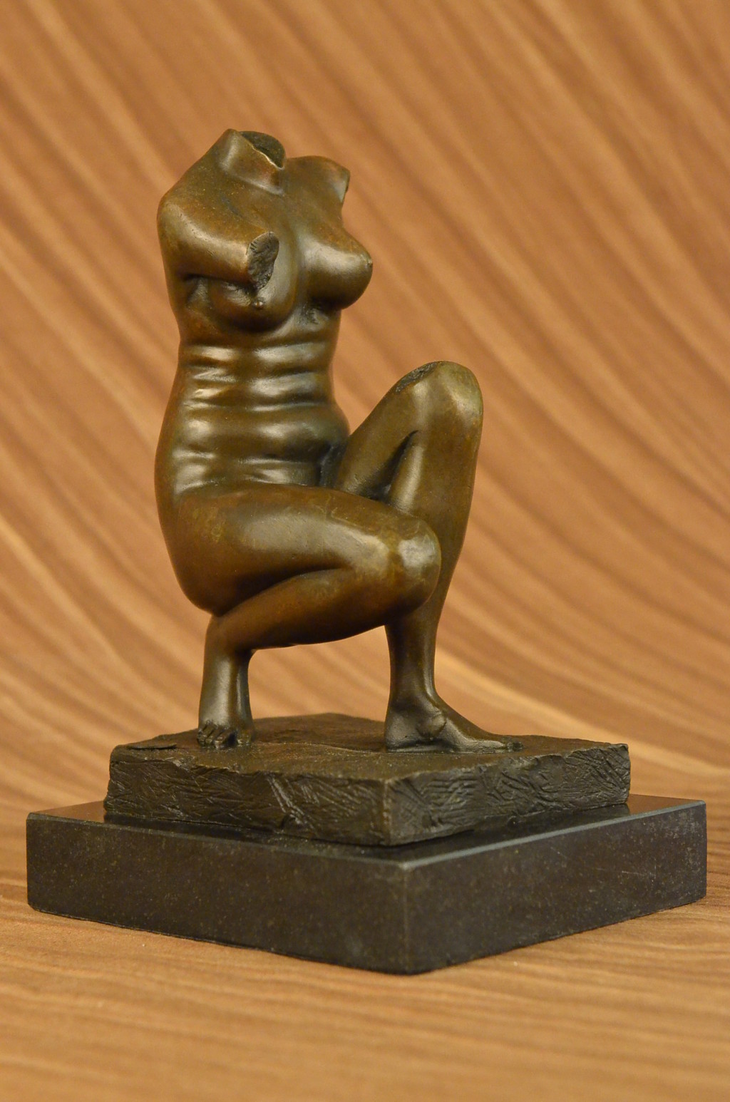 bronze sculpture signed barbedienne nude female tor