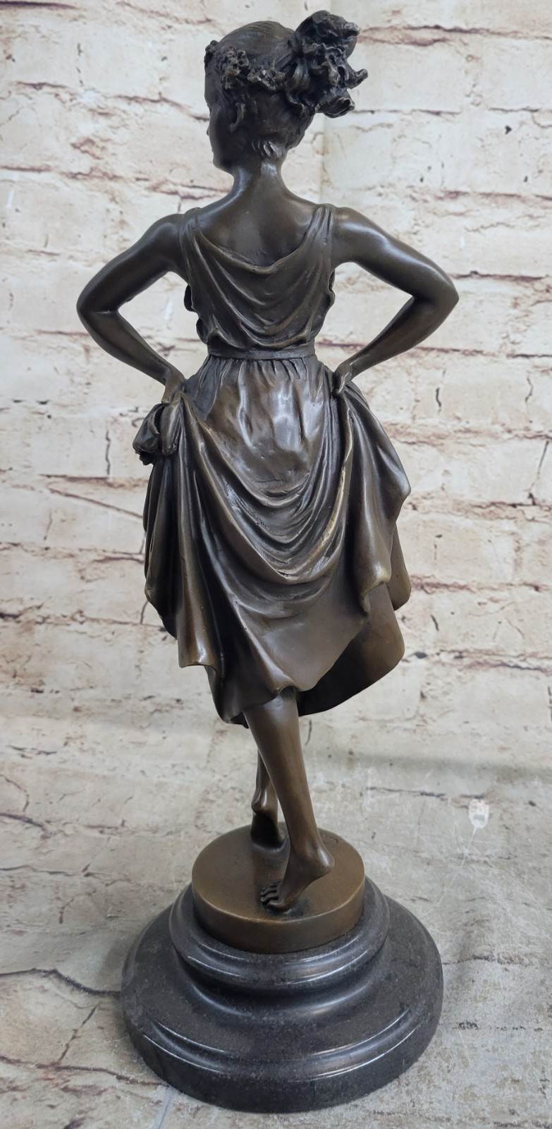 FABULOUS AUSTRIAN ART DECO COLD PAINTED BRONZE LOST WAX DANCER MAIDEN
