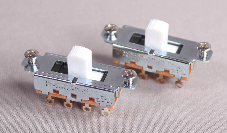 Two 2 Switchcraft Slide Switches For Fender Mustang Jag Stang Guitar