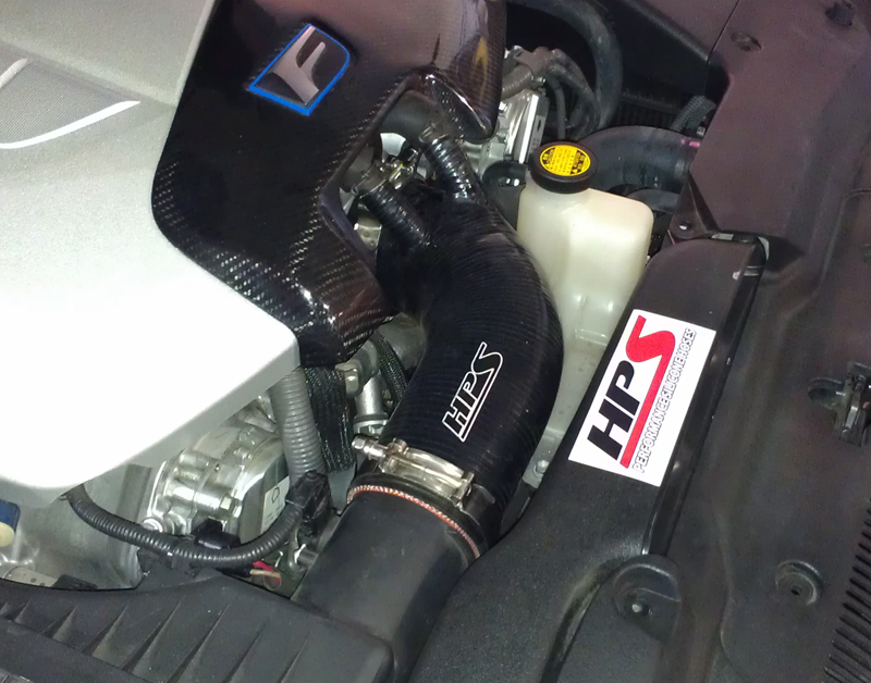 HPS Black 4-Ply Silicone Air Intake Hose Kit Post MAF Tube Lexus 08-13 ISF IS-F