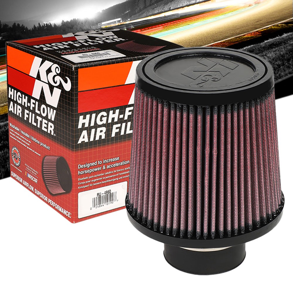 K/&N Universal 2.75/'/' Air Intake Cone Filter 70mm RU-4960 Car//Truck//SUV NEW
