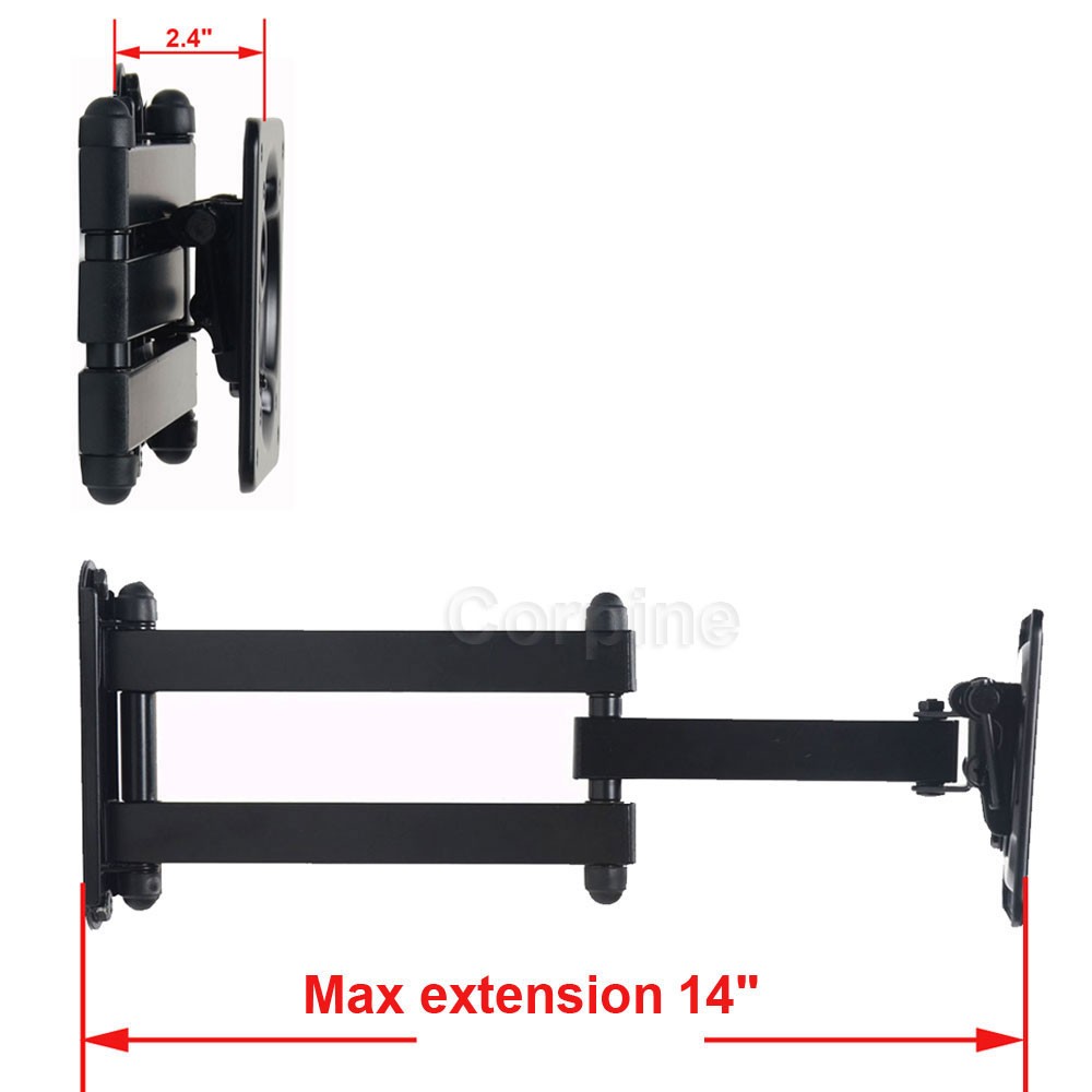Tilt Swivel TV Monitor Wall Mount Bracket for VIZIO Samsung 23" 24 26