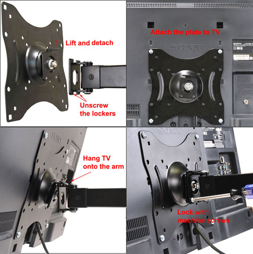 Tilt Swivel TV Wall Mount for Samsung LG Vizio 26 29 32 37 39 40 42