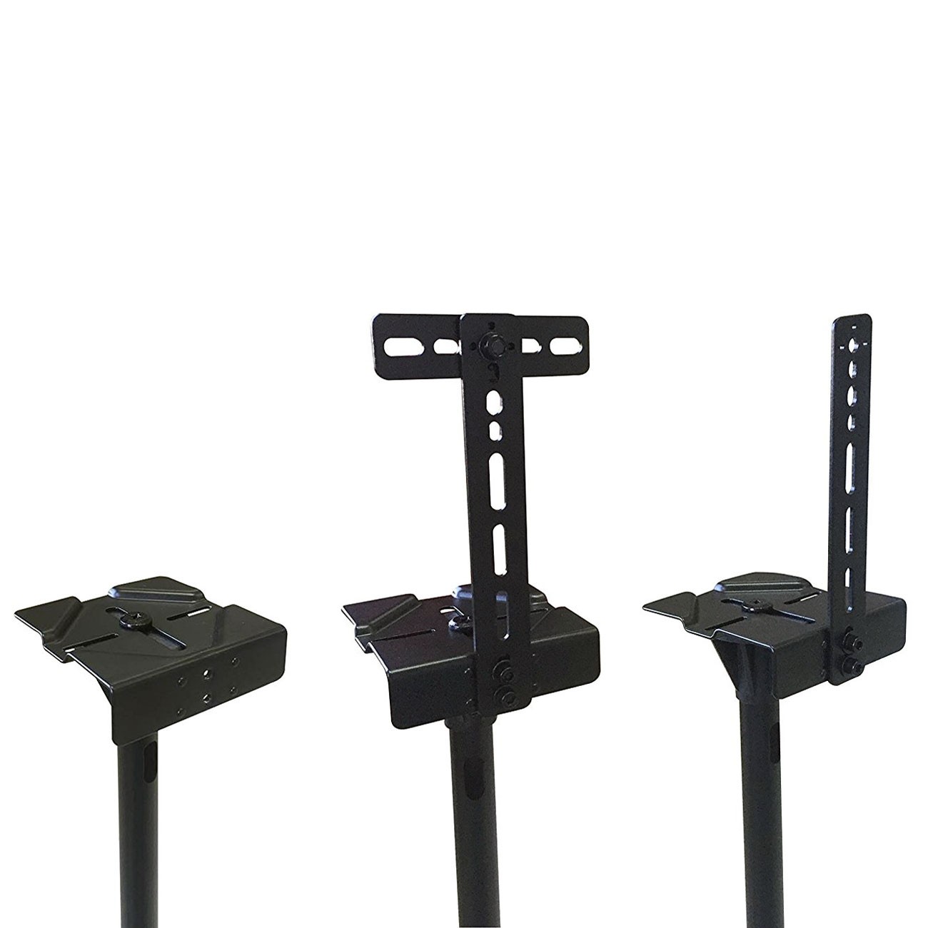 2 height adjust speaker stand floor mount surround sound satellite