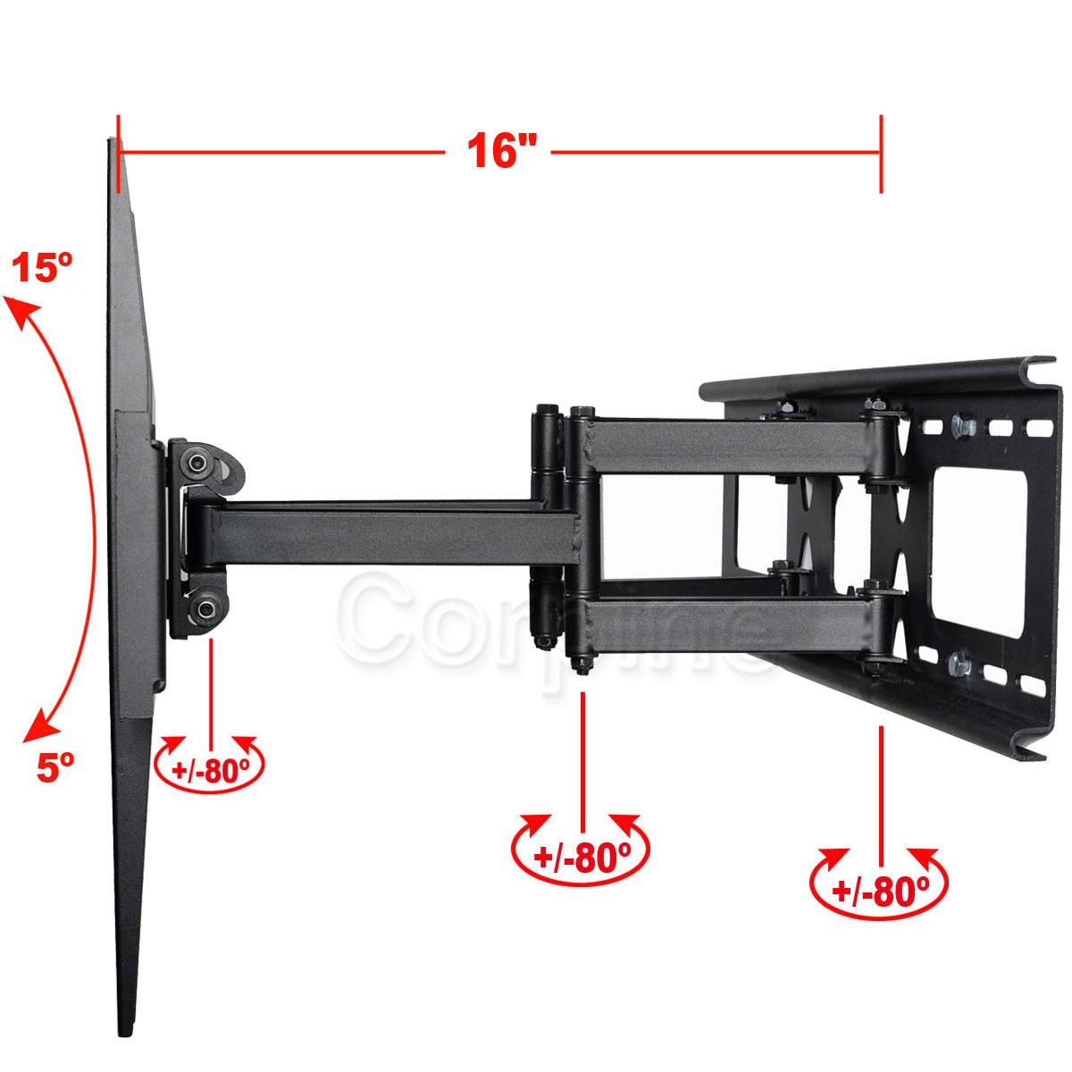 Full Motion LED TV Wall Mount for Vizio Westinghouse 40 42 46 47 48 50