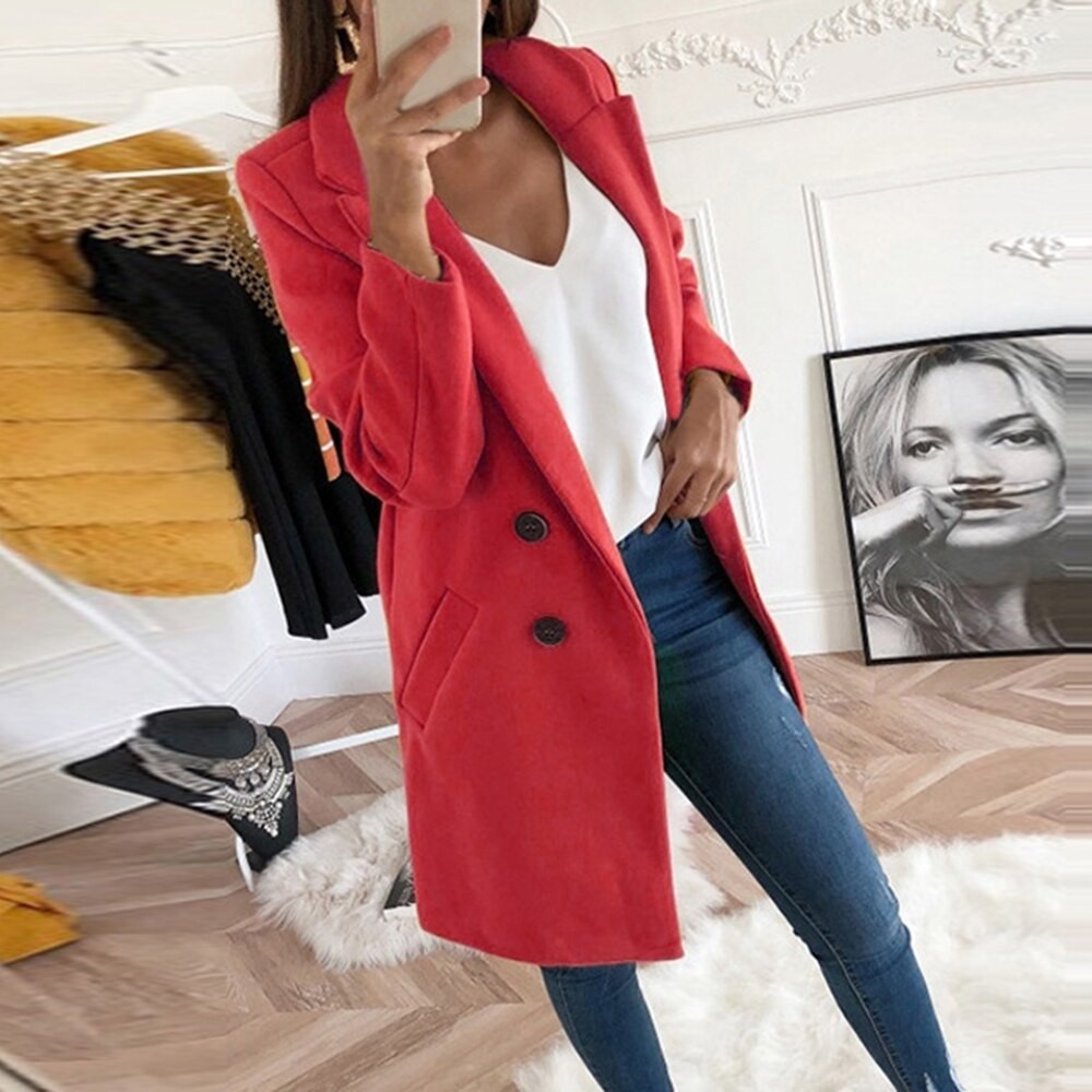 Women's Slim Blazer Suit Coats Ladies Long Sleeve Work Jackets Cardigan Outwear eBay